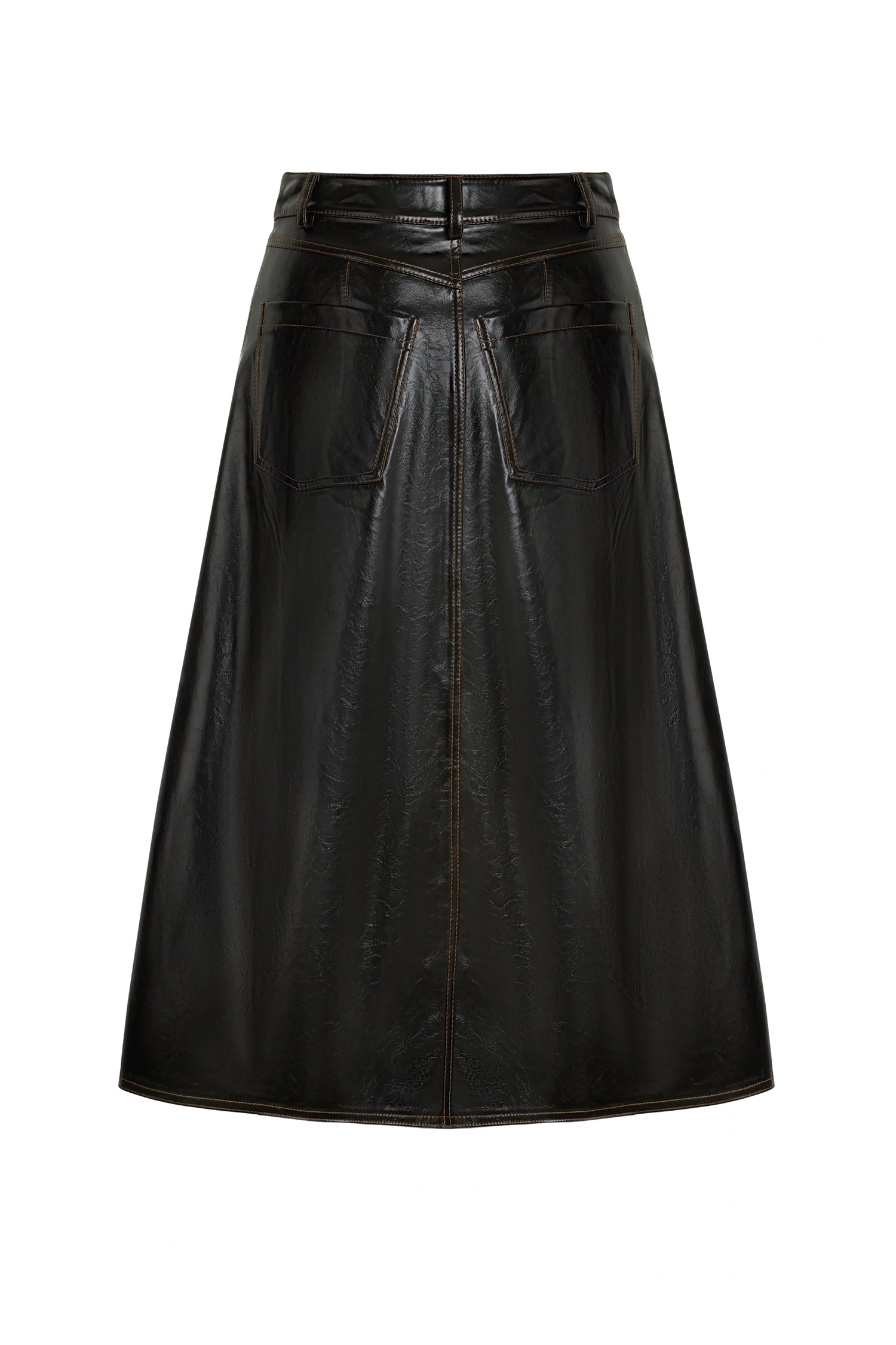 Tumbled Leather Skirt