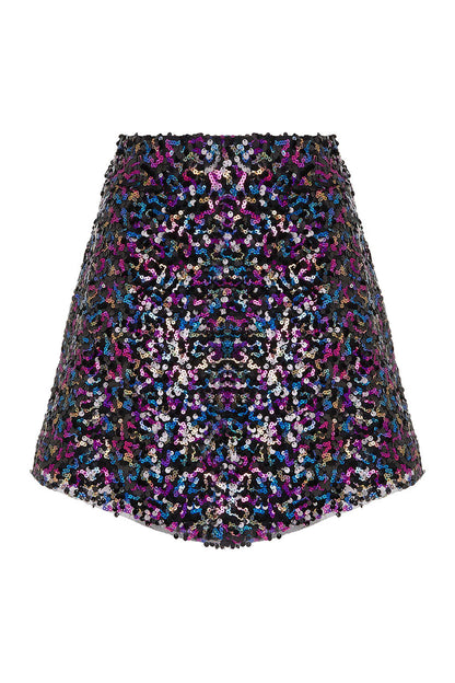 Multicolor Sequined Skirt