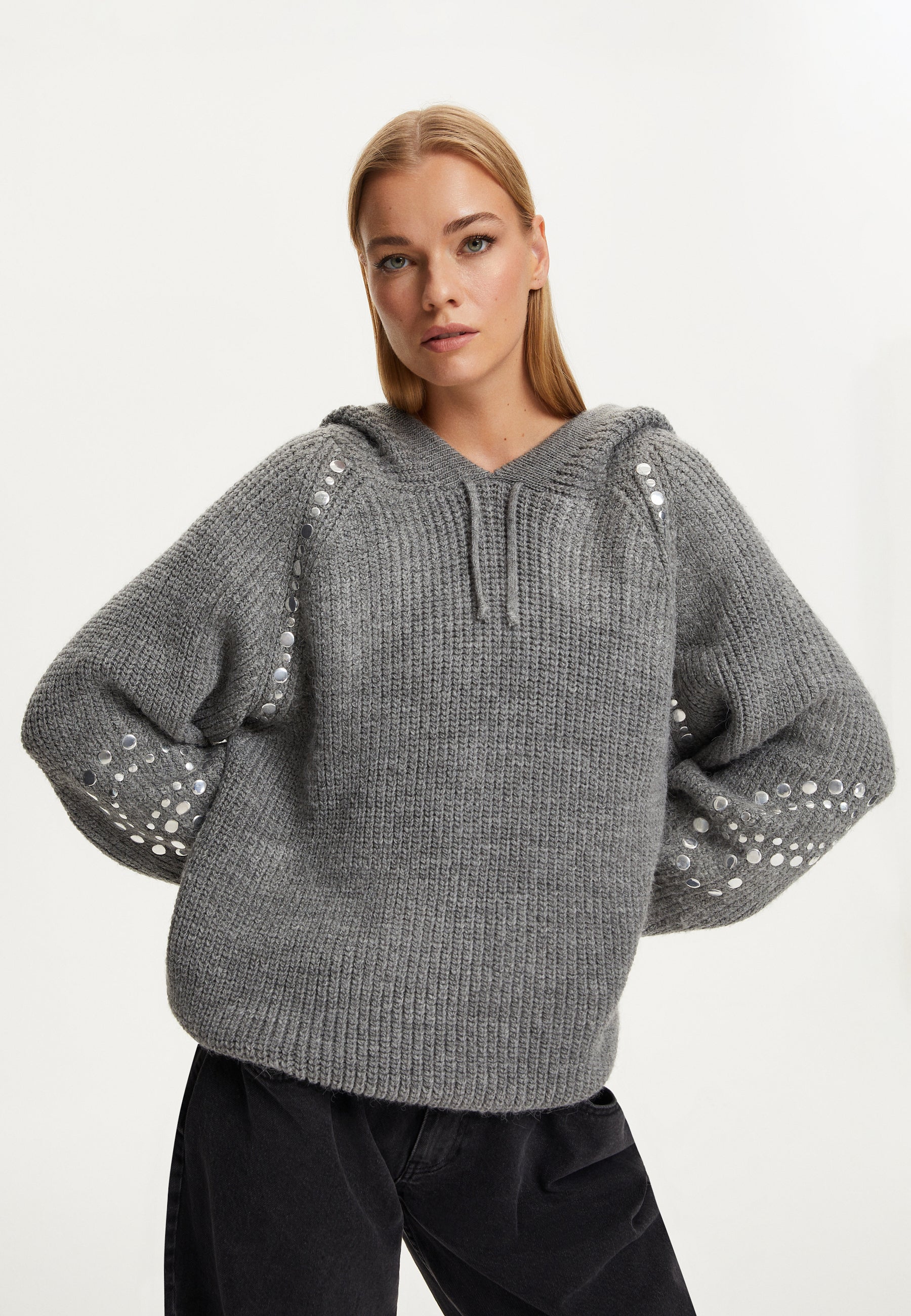 Hooded Knitted Sweater
