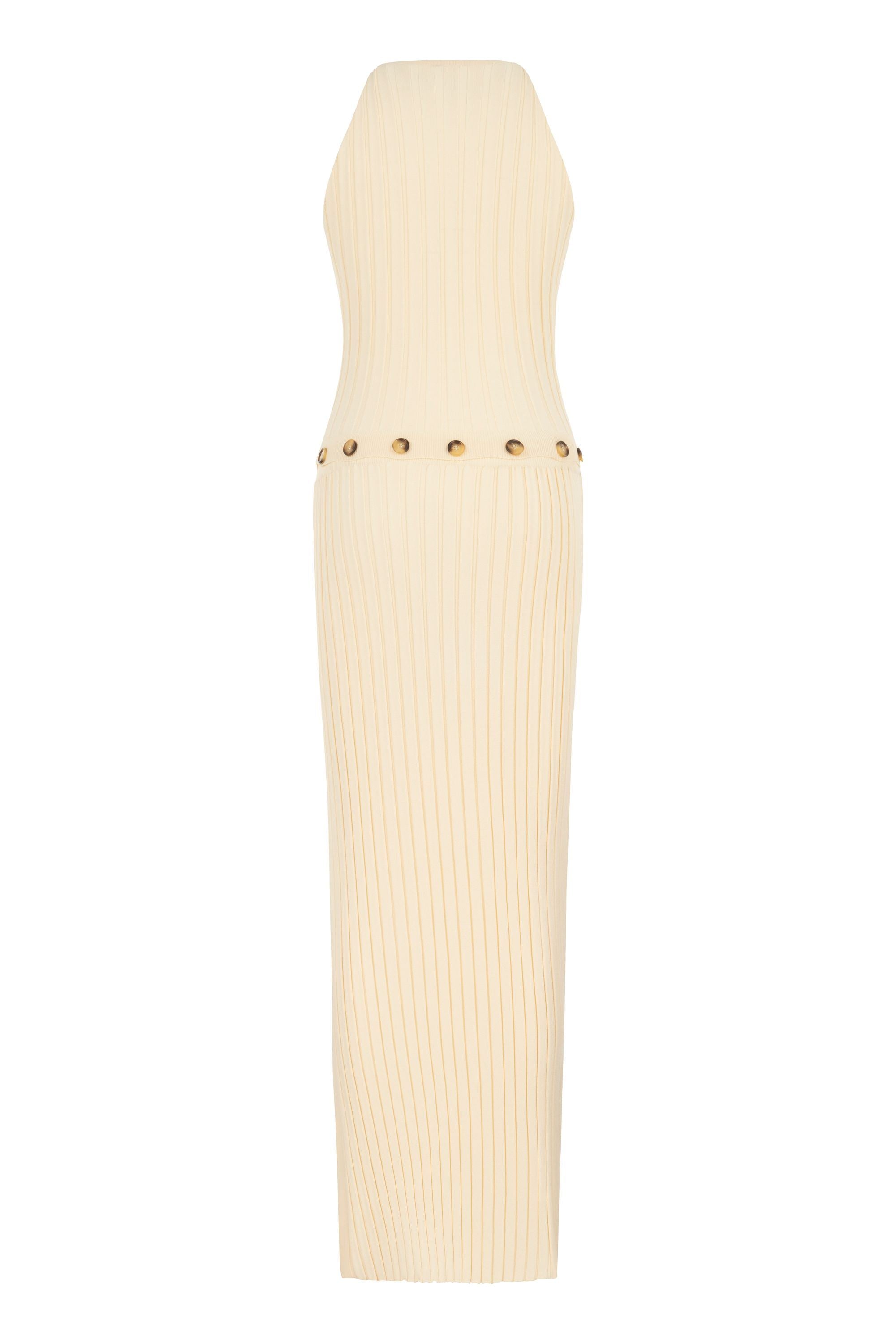 Ribbed Dress with Slits
